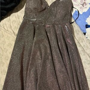 Sparkling Strapless Evening Gown